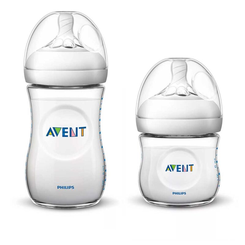 ست شیشه شیر نچرال ۱۲۵ و ۲۶۰ میلی لیتر فیلیپس اونت PHILIPS AVENT سری UltraSoft - بدون جعبه - تصویر 2