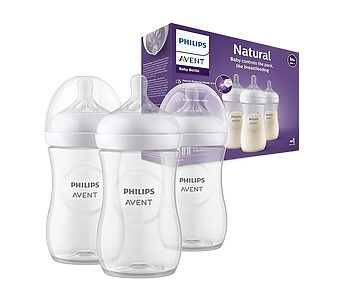 شیشه شیر نچرال ۲۶۰ میلی لیتر سه‌ تایی فیلیپس اونت PHILIPS AVENT سری Response