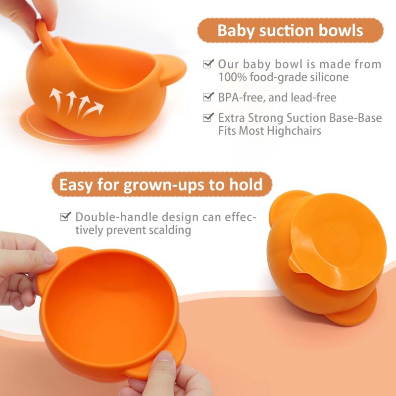 ست ظروف غذای سیلیکونی کودک ۵‌ تکه Pumpkin مدل ASE840 - تصویر 12
