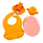 ست ظروف غذای سیلیکونی کودک ۵‌ تکه Pumpkin مدل ASE840