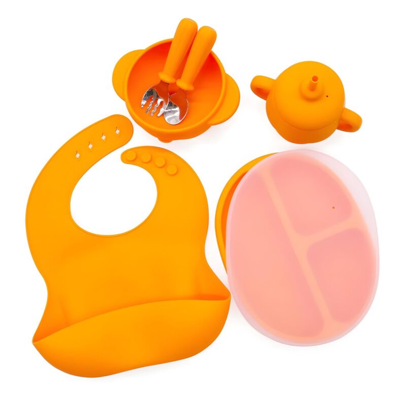 ست ظروف غذای سیلیکونی کودک ۵‌ تکه Pumpkin مدل ASE840 - تصویر 1