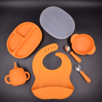ست ظروف غذای سیلیکونی کودک ۵‌ تکه Pumpkin مدل ASE840