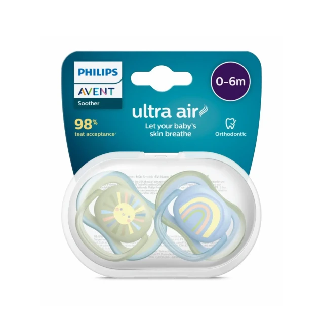 پستانک ارتودنسی ۰تا۶ ماه دوتایی فیلیپس اونت PHILIPS AVENT سری UltraAir مدل SCF085/58 2 پستانک ارتودنسی ۰تا۶ ماه دوتایی فیلیپس اونت PHILIPS AVENT سری UltraAir مدل SCF085/58 1