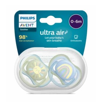 پستانک ارتودنسی ۰تا۶ ماه دوتایی فیلیپس اونت PHILIPS AVENT سری UltraAir مدل SCF085/30-2