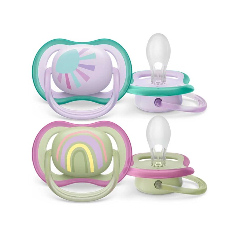 پستانک ارتودنسی ۰ تا ۶ ماه دوتایی فیلیپس اونت PHILIPS AVENT سری UltraAir مدل SCF085/59 - تصویر 3
