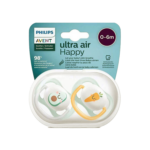 پستانک شب‌تاب ۰ تا ۶ ماه دوتایی فیلیپس اونت PHILIPS AVENT سری UltraAir مدل SCF080/09