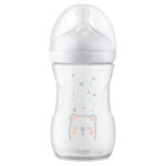 شیشه شیر نچرال ۲۶۰ میلی لیترهمراه با سوپاپ Airfree فیلیپس اونت PHILIPS AVENT سری Response scy673-82