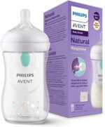 شیشه شیر نچرال ۲۶۰ میلی لیترهمراه با سوپاپ Airfree فیلیپس اونت PHILIPS AVENT سری Response scy673-82