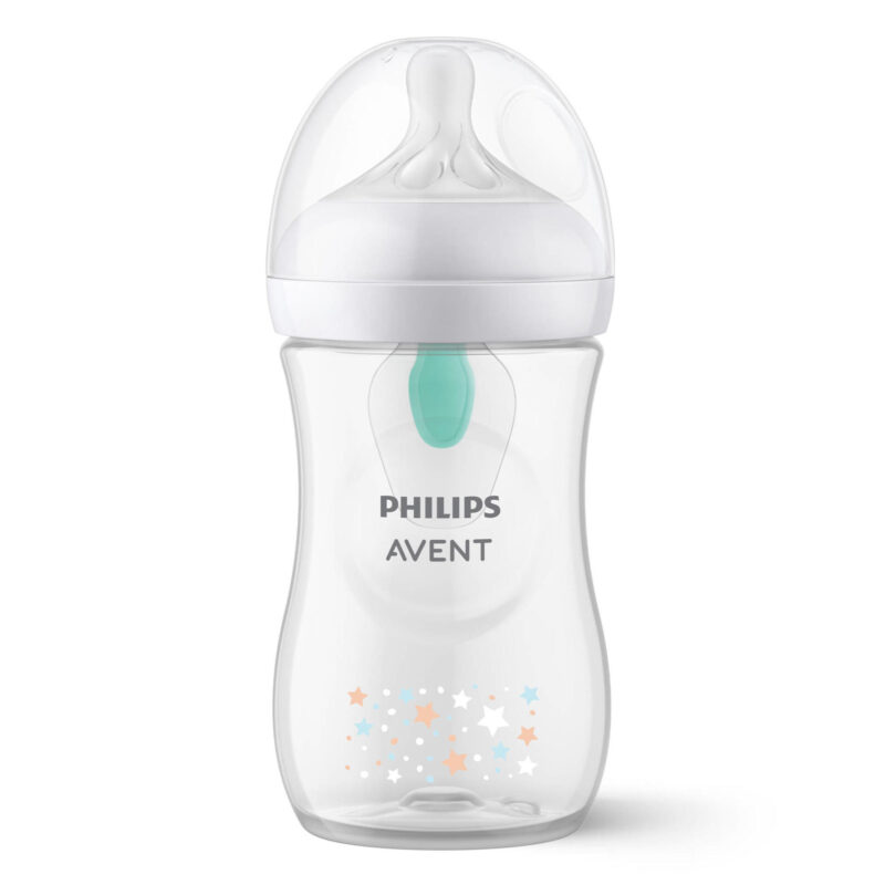 شیشه شیر نچرال ۲۶۰ میلی لیترهمراه با سوپاپ Airfree فیلیپس اونت PHILIPS AVENT سری Response scy673-82