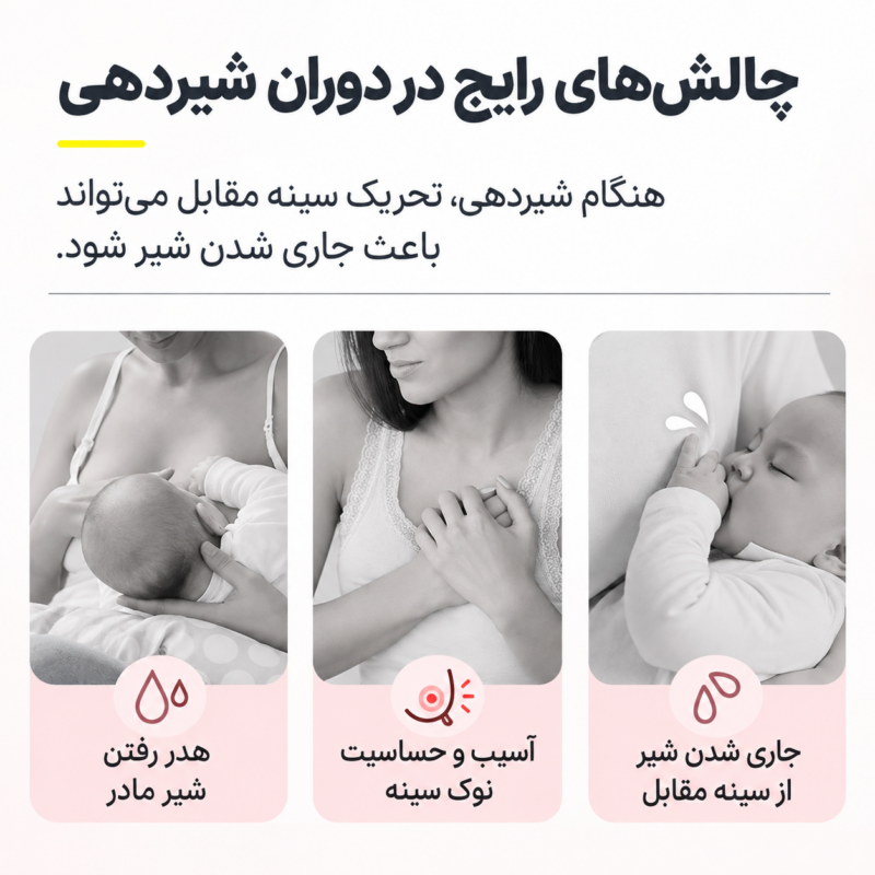 چالش‌های رایج در دوران شیردهی و کاربرد صدف سینه سیلیکونی جمع‌کننده شیر مادر دوتایی مدل AST157/02