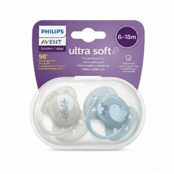 پستانک ارتودنسی ۶ تا ۱۸ ماه دوتایی فیلیپس اونت سری Ultrasoft مدل SCF091/15