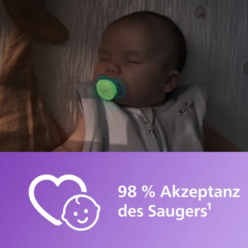 پستانک ارتودنسی شب‌تاب ۰ تا ۲ ماه دوتایی فیلیپس اونت سری UltraStart مدل SCF075/08 - تصویر 3