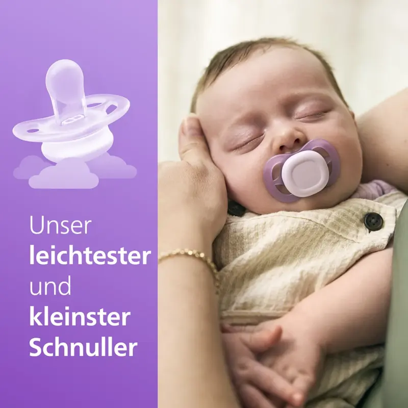 پستانک ارتودنسی ۰ تا ۲ ماه دوتایی فیلیپس اونت سری UltraStart مدل SCF075/01 - تصویر 3