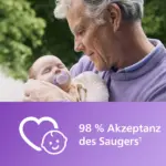 پستانک ارتودنسی ۰ تا ۲ ماه دوتایی فیلیپس اونت سری UltraStart مدل SCF075/01 - تصویر 4