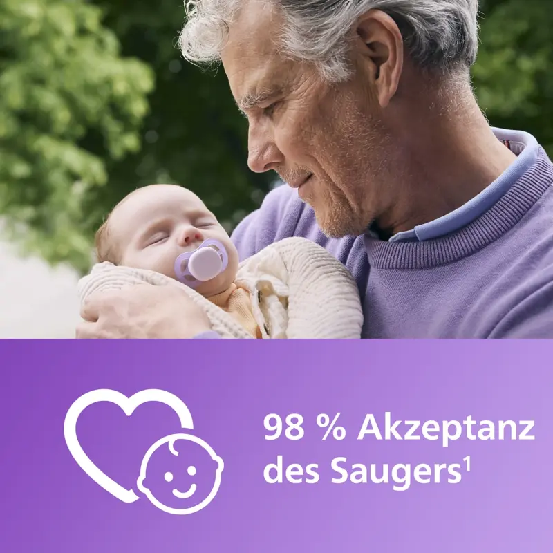 پستانک ارتودنسی ۰ تا ۲ ماه دوتایی فیلیپس اونت سری UltraStart مدل SCF075/01 - تصویر 4