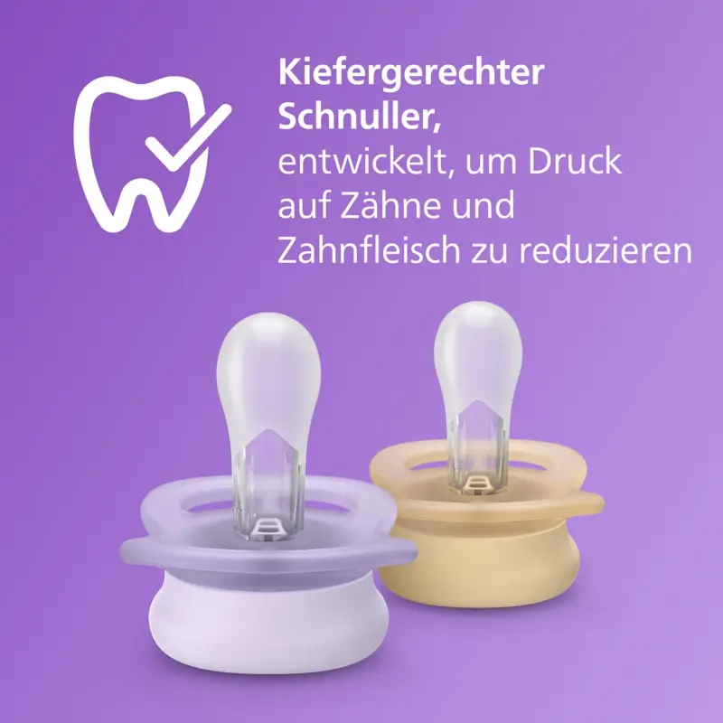 پستانک ارتودنسی ۰ تا ۲ ماه دوتایی فیلیپس اونت سری UltraStart مدل SCF075/01 - تصویر 5