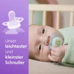 پستانک ارتودنسی شب‌تاب ۰ تا ۲ ماه دوتایی فیلیپس اونت سری UltraStart مدل SCF075/08 - تصویر 7