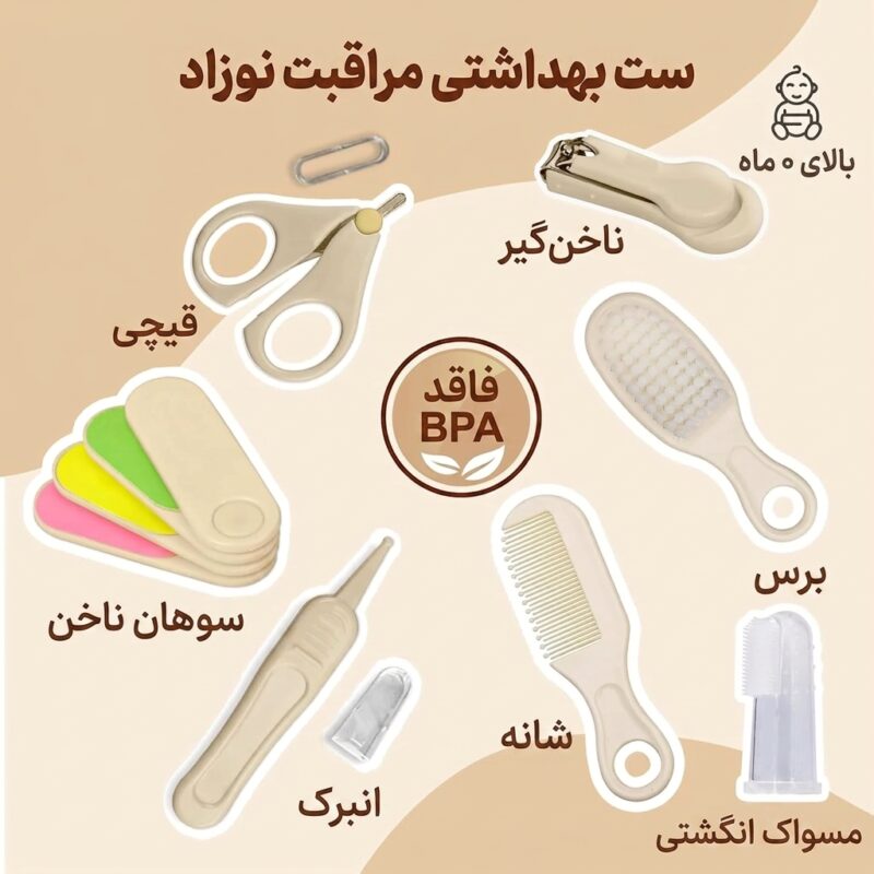ست بهداشتی مراقبت نوزاد ۷ تکه Kokibebe مدل JR-6072 - تصویر 2