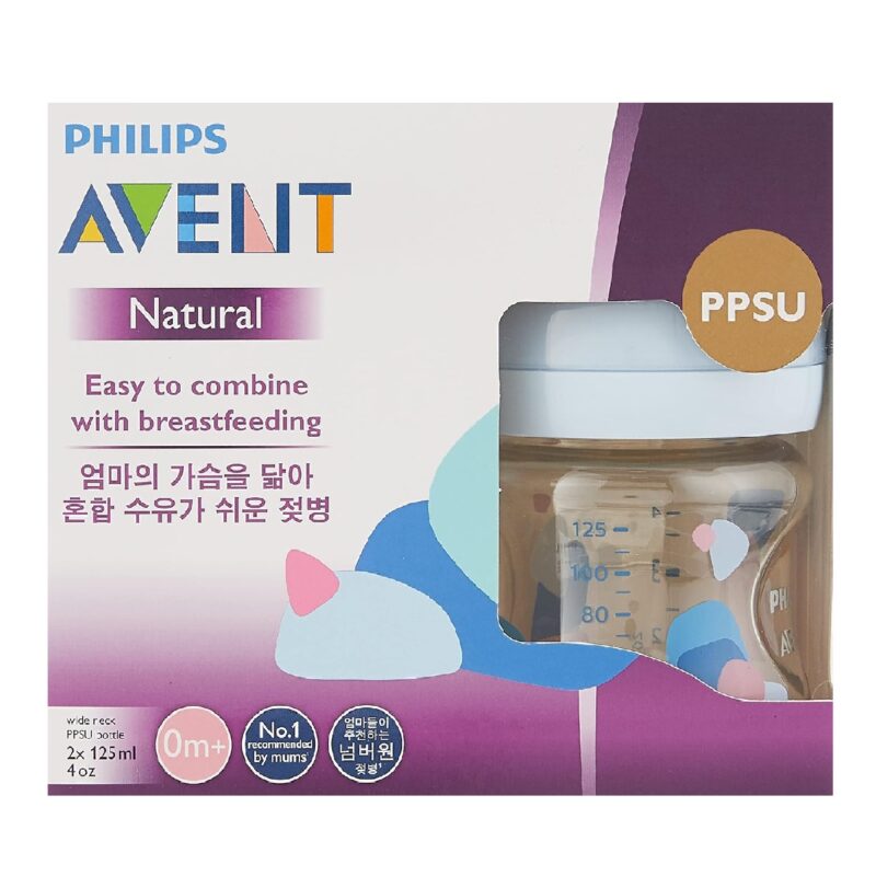شیشه شیر نچرال ۱۲۵ میلی لیتر PPSU فیلیپس اونت سری UltraSoft - بسته دوتایی - تصویر 3