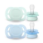 پستانک ارتودنسی ۰ تا ۲ ماه دوتایی فیلیپس اونت سری UltraStart مدل SCF075/02 - تصویر 2
