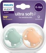 پستانک ارتودنسی ۰ تا ۶ ماه دوتایی فیلیپس اونت سری Ultrasoft مدل SCF091/03